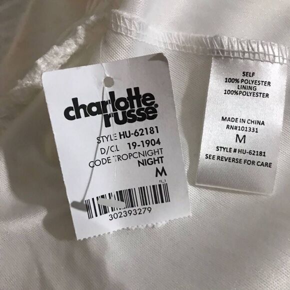 Charlotte Russe NWT White Mesh Mini Skirt Size Médium - Picture 9 of 9